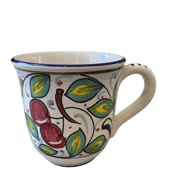 VIETRI Frutti Cherries Terra Cotta Ceramic Coffee Mug Made in Italy NEW - Picture 15 of 16